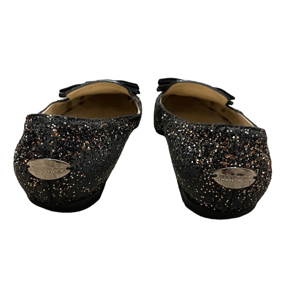 Jimmy Choo Gala Glitter Flats - Picture 9 of 16